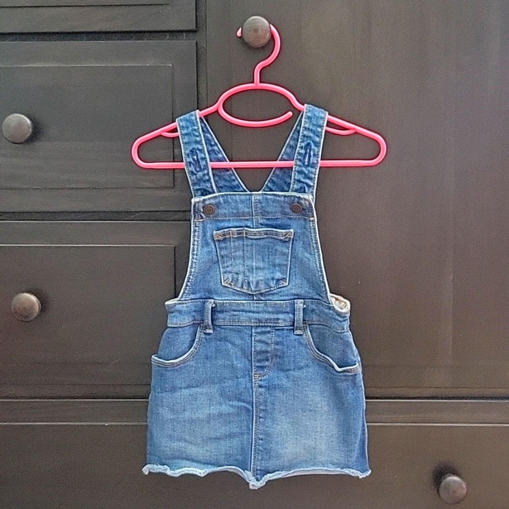 Old Navy Frayed Hem Pocket Denim Overall 2T